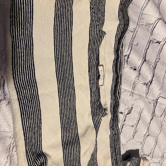 Anthropologie Eri & Ali Navy/ Cream Striped Pullover Sweatshirt, Size  Small - Picture 4 of 9